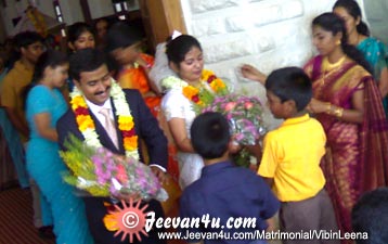 Vibin Leena Marriage at St Marys Church Elamkulam